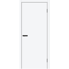 Межкомнатная дверь Прайм белая ПЭТ кромка черная ал.