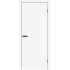 Межкомнатная дверь Прайм белая ПЭТ кромка черная ал.