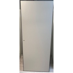 Межкомнатная дверь Прайм белая ПЭТ кромка черная ал.