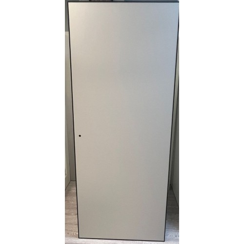 Межкомнатная дверь Прайм белая ПЭТ кромка черная ал.