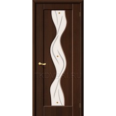 Дверь ПВХ Вираж Венге остекленная