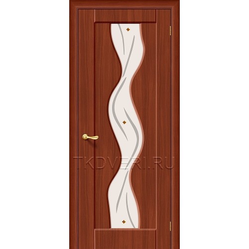 Дверь ПВХ Вираж Плюс Итальянский орех остекленная