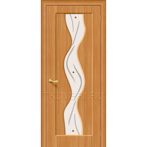 Дверь ПВХ Вираж Плюс Миланский орех остекленная