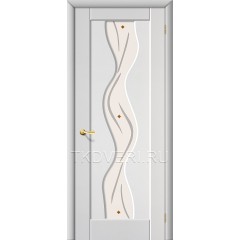 Дверь ПВХ Вираж Плюс Белый остекленная