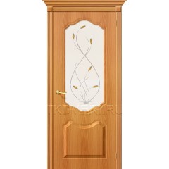 Дверь ПВХ Перфекта Миланский орех остекленная