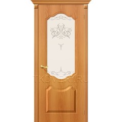 Дверь ПВХ Перфекта  Миланский орех остекленная