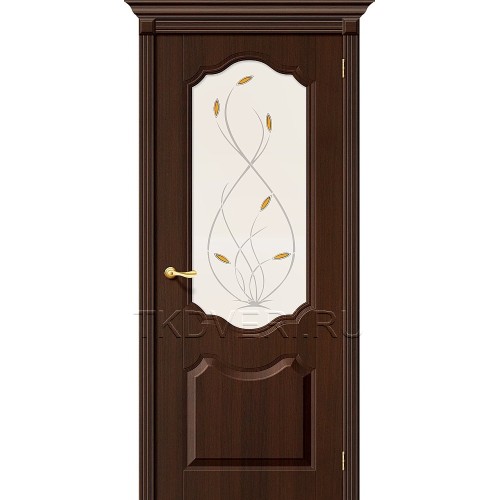 Дверь ПВХ Перфекта Венге остекленная