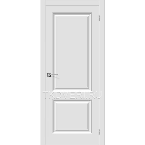 Дверь ПВХ Скинни-12 Белый глухая.