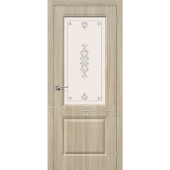 Дверь ПВХ Скинни-13 Шимо светлый остекленная