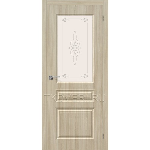 Дверь ПВХ Статус-15 Шимо светлый остекленная