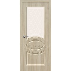 Дверь ПВХ Скинни-21 Шимо светлый остекленная