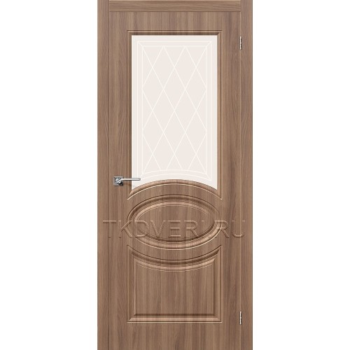 Дверь ПВХ Статус-21 Шимо темный остекленная