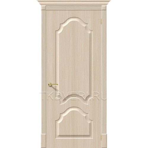 Дверь ПВХ Скинни-32 Беленный дуб глухая