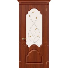 Дверь ПВХ Скинни-33 Итальянский орех остекленная