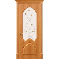 Дверь ПВХ Скинни-33 Миланский орех остекленная