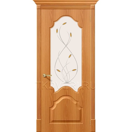 Дверь ПВХ Скинни-33 Миланский орех остекленная
