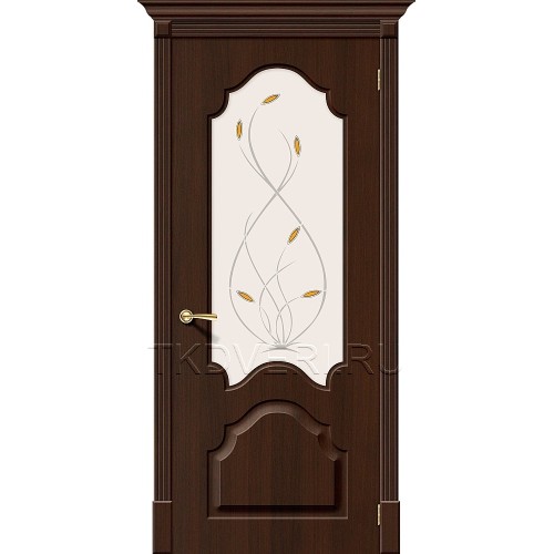 Дверь ПВХ Скинни-33 Венге остекленная