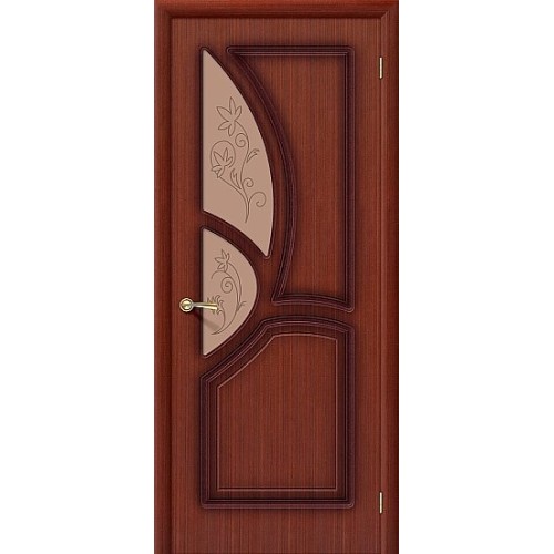 Дверь шпон Греция маккоре стекломо матовое бронза