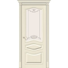 Дверь шпон Вуд Классик-51 остекленная Ivory