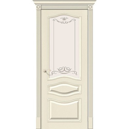 Дверь шпон Вуд Классик-51 остекленная Ivory