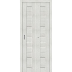 Дверь книжка экошпон Порта-22 Bianco Veralinga стекло сатинато белое