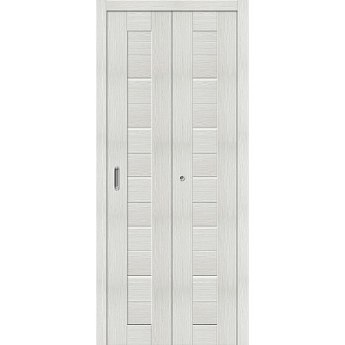 Дверь книжка экошпон Порта-22 Bianco Veralinga стекло сатинато белое