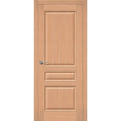 Статус-14  дуб межкомнатная шпонированная дверь глухая