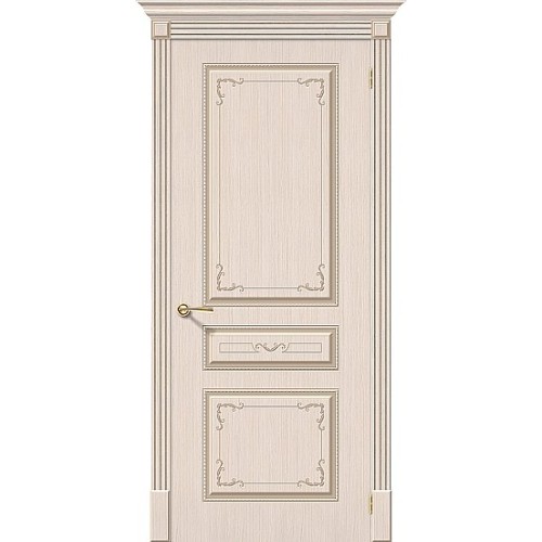 Дверь шпон Классика глухая бел.дуб