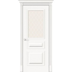 Дверь шпон Вуд Классик-15.1 остекленная Whitey