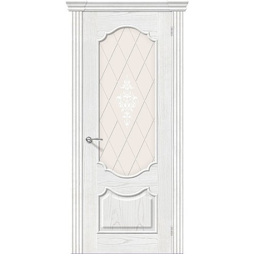 Дверь шпон Париж остекленная Жемчуг