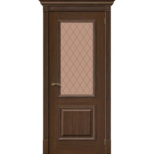 Дверь шпон Вуд Классик-13 остекленная Golden Oak