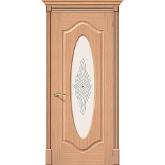 Дверь шпон Аура дуб остекленная