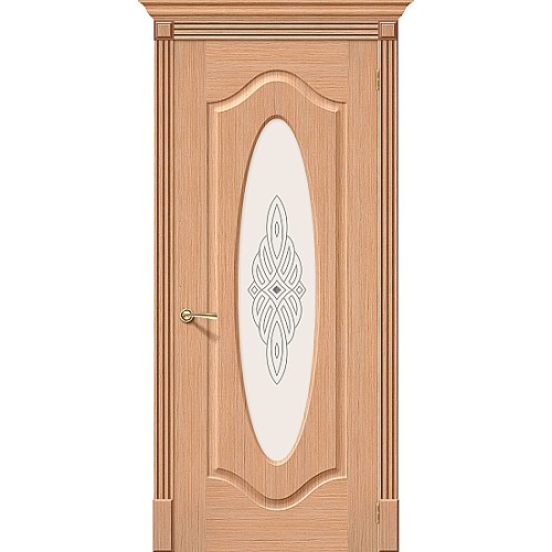 Дверь шпон Аура дуб остекленная