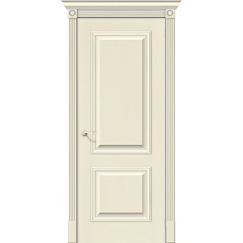 Дверь шпон Вуд Классик-12 глухая Ivory