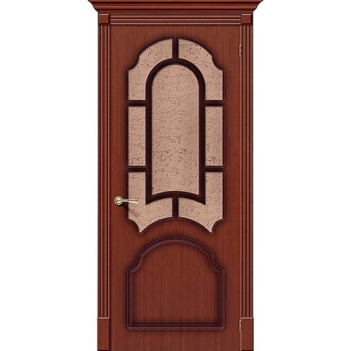 Соната макоре межкомнатная шпонированная дверь со стеклом