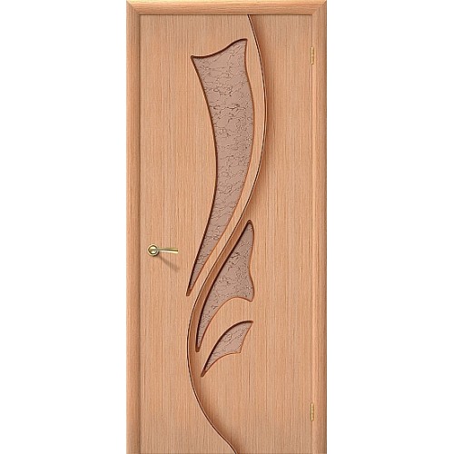 Эксклюзив дуб межкомнатная шпонированная дверь со стеклом