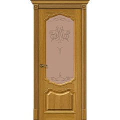 Дверь шпон Вуд Классик-53 остекленная Natur Oak