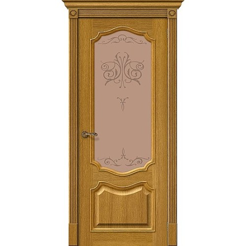 Дверь шпон Вуд Классик-53 остекленная Natur Oak