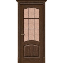 Дверь шпон Вуд Классик-33 остекленная Golden Oak