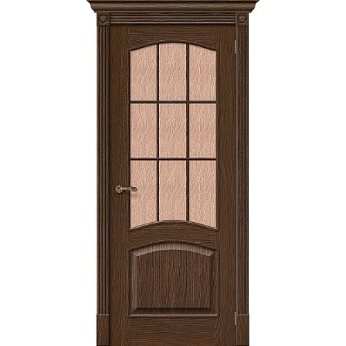 Дверь шпон Вуд Классик-33 остекленная Golden Oak