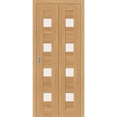 Дверь книжка экошпон Порта-23 Anegri Veralinga стекло сатинато белое