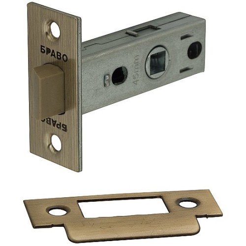 Защелка с пластиковым язычком Гальваника AB Бронза 045-0058