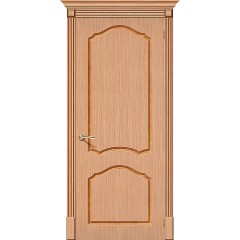 Каролина дуб межкомнатная шпонированная дверь глухая