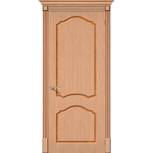Каролина дуб межкомнатная шпонированная дверь глухая