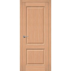 Статус-12 дуб межкомнатная шпонированная дверь глухая
