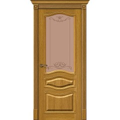 Дверь шпон Вуд Классик-51 остекленная Natur Oak