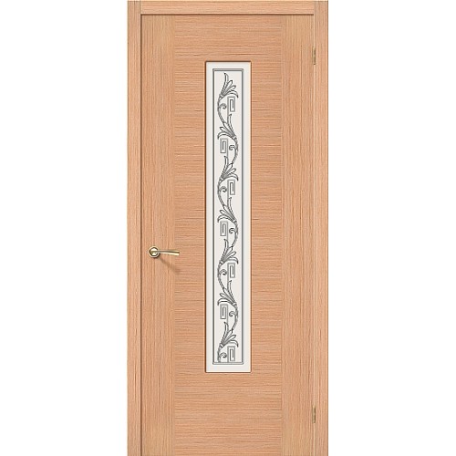 Рондо дуб межкомнатная шпонированная дверь со стеклом