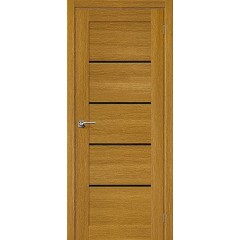 Дверь шпон Вуд Модерн-22 остекленная Natur Oak/Black Star