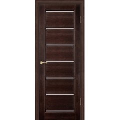 Дверь массив ольхи Премьер плюс остекленная Венге