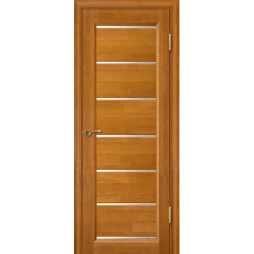 Дверь массив ольхи Премьер плюс остекленная Медовый орех